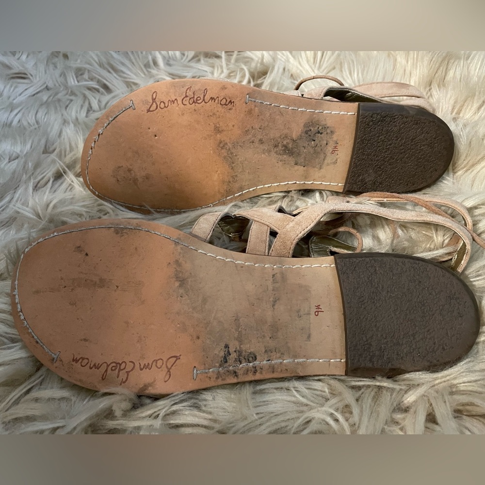 Sam Edelman Tan Leather Lace-up Gemma Sandals - Picture 7 of 9